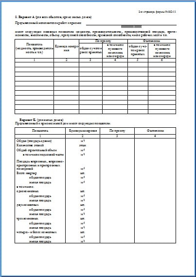 Форма КС-11