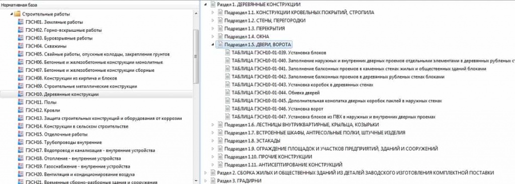 Расценка в смете на установку деревянных дверных блоков